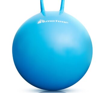 BOUNCY BALL METEOR 55 cm WITH HORN HANDLES blue
