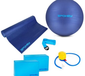 SPOKEY ASTEYA YOGA SET (MAT, TWO YOGA CUBES, BALL AND BELT)