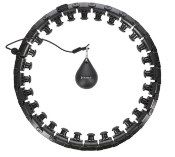 HHW12 BLACK HULA HOOP WITH WEIGHT HMS