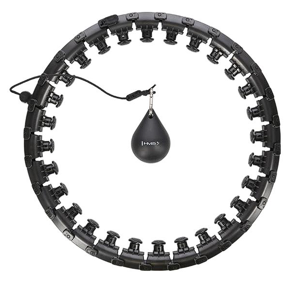 HHW12 BLACK HULA HOOP WITH WEIGHT HMS