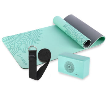 YOGA SET HMS MINT MAT TPE YM10 + BLOCK KJ02 + STRAP SJ02