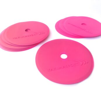 Training markers (marking mats) – set of 10 pink Yakimasport