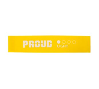 RESISTANCE RUBBER MINI BAND PERFORMANCE PROUD : COLOR YELLOW, RESISTANCE LIGHT