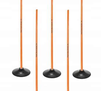 Obstacle course slalom 100 cm poles + base 1,5 kg orange Yakimasport