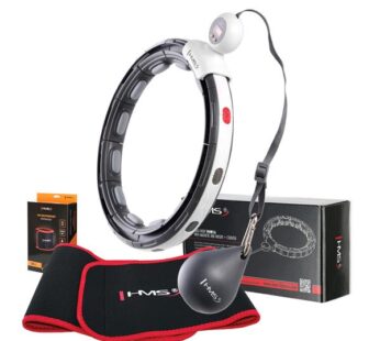 Kit SET HULA HOOP MAGNETIC BLACK HHM15 WITH WEIGHT + COUNTER HMS + WAIST SUPPORT BR163 RED