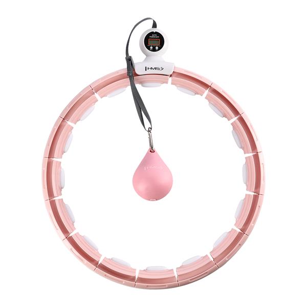 HHM15 HULA HOOP pink MAGNETIC WITH WEIGHT + COUNTER HMS