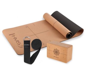 YOGA SET HMS CORK TPE MAT YM11 + KJ02 ANKLE + SJ01 STRAP