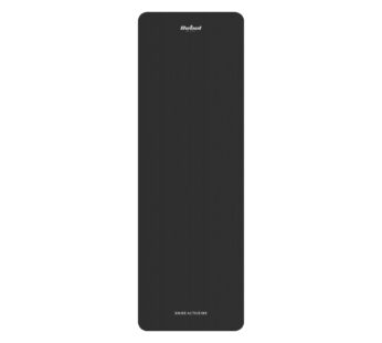 Exercise mat for yoga, pilates, fitness, 183x61cm, 1,5cm thick, NBR material, black, REBEL ACTIVE