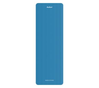Exercise mat for yoga, pilates, fitness, 183x61cm, 1cm thick, NBR material, blue, REBEL ACTIVE