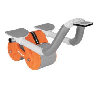 Abdominal press trainer with timer, AB roller Wheel AB-3, gray-orange, REBEL ACTIVE